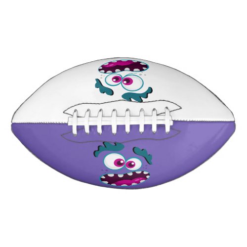 Purple Funny Monster Character Happy Scary Face Football