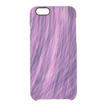 Purple Fur Look Clear iPhone 6/6S Case
