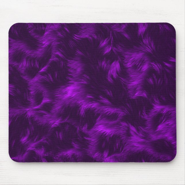 Purple Fur Pattern Mouse Pad (Front)