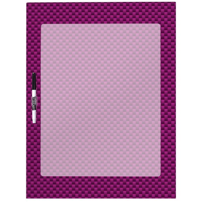 Purple Fushia Carbon Fiber Print Dry-Erase Board (Front)
