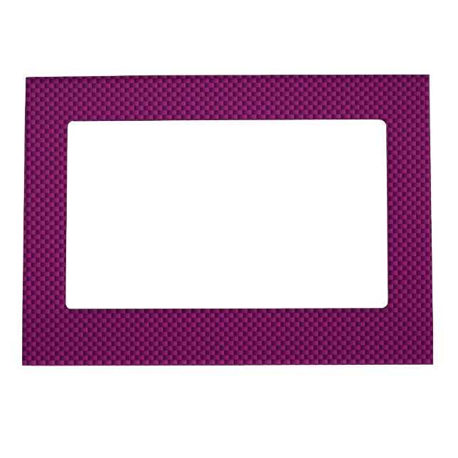 Purple Fushia Carbon Fiber Print Magnetic Picture Frame (Front)