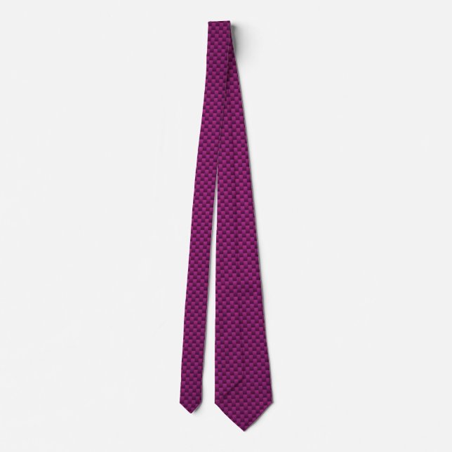 Purple Fushia Carbon Fiber Print Tie (Back)