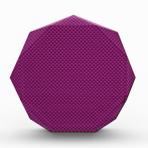 Purple Fushia Carbon Fiber Style Print Acrylic Award