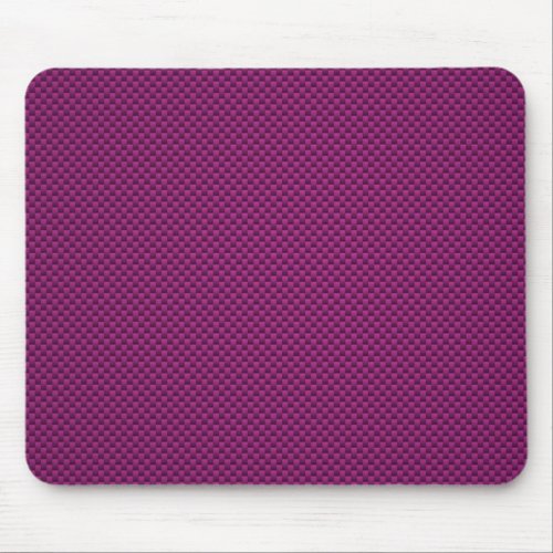 Purple Fushia Carbon Fiber Style Print Mouse Pad