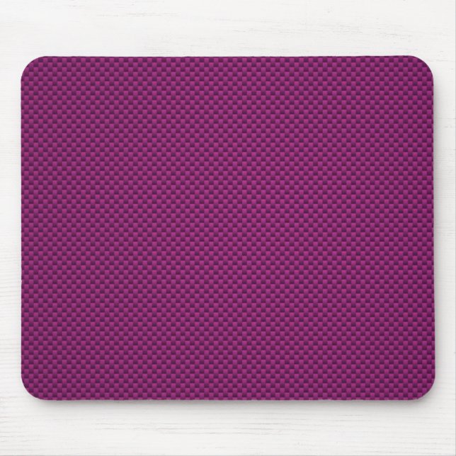 Purple Fushia Carbon Fiber Style Print Mouse Pad (Front)