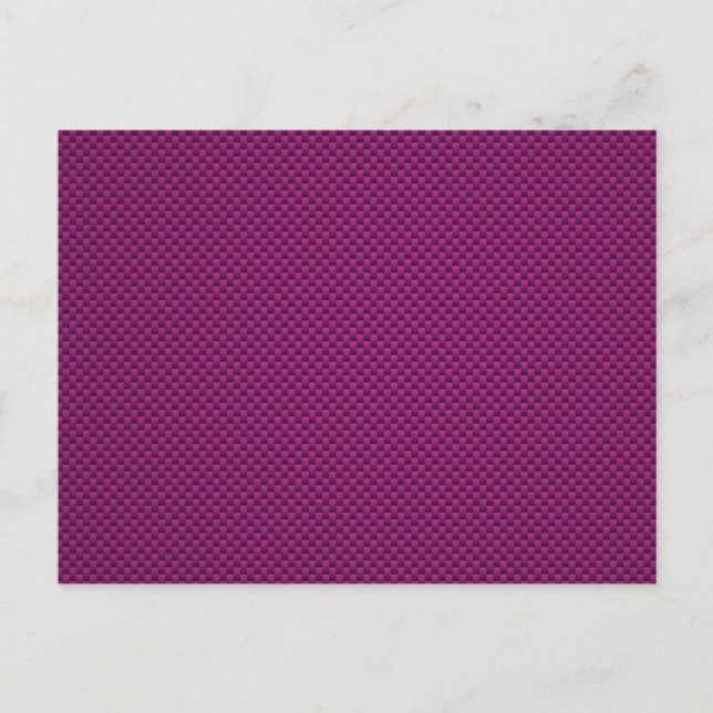 Purple Fushia Carbon Fiber Style Print Postcard (Front)