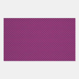 Purple Fushia Carbon Fiber Style Print Rectangular Sticker