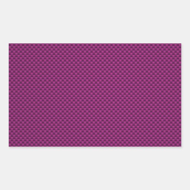 Purple Fushia Carbon Fiber Style Print Rectangular Sticker (Front)