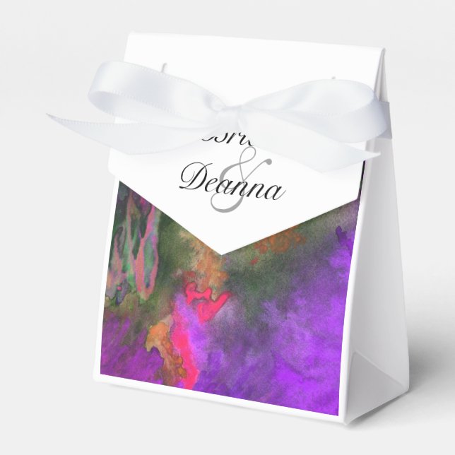 Purple Fusion Favor Boxes (Front Side)