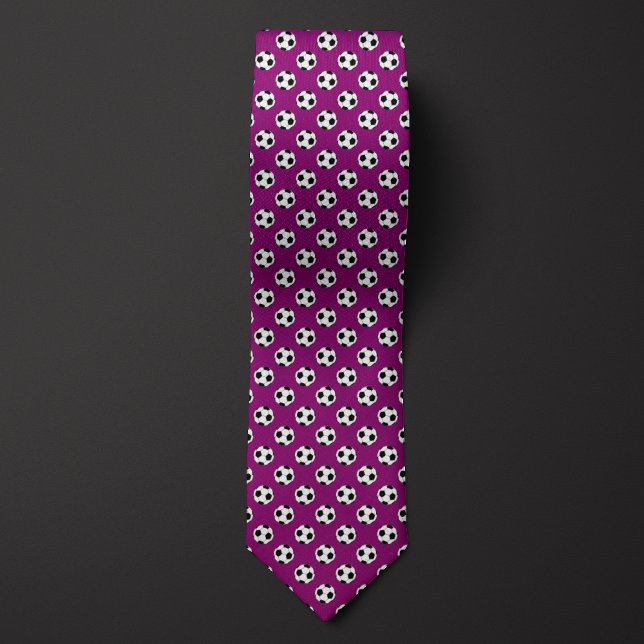 Purple Futbol Soccer Ball Neck Tie (Creator Uploaded)