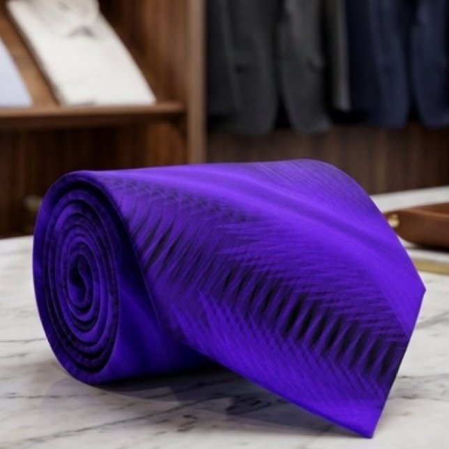 Purple Futuristic Abstract Diagonal Pattern Art Neck Tie (Creator Uploaded)