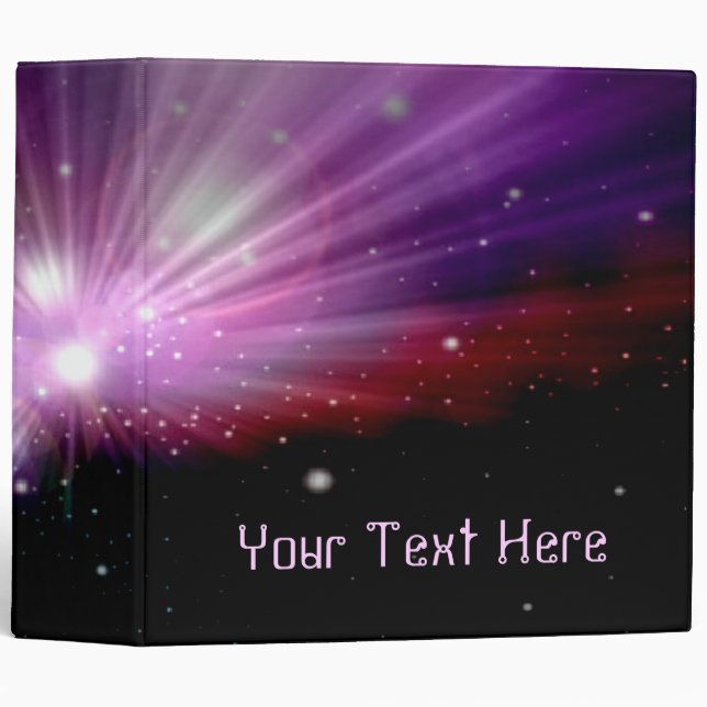 Purple Galaxy 3 Ring Binder (Front/Spine)
