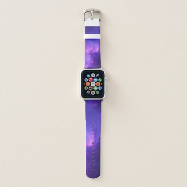 purple galaxy apple watch band (Front)