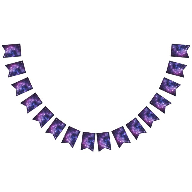 Purple Galaxy Bunting Flags (All)