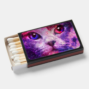 Purple Galaxy Cat Matchboxes