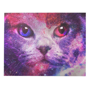 Purple Galaxy Cat Notepad