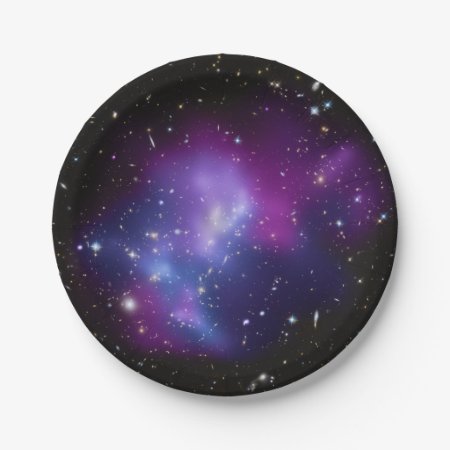Purple Galaxy Celestial Paper Plates