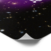 Purple Galaxy Celestial Photo Bridal Shower Poster (Corner)