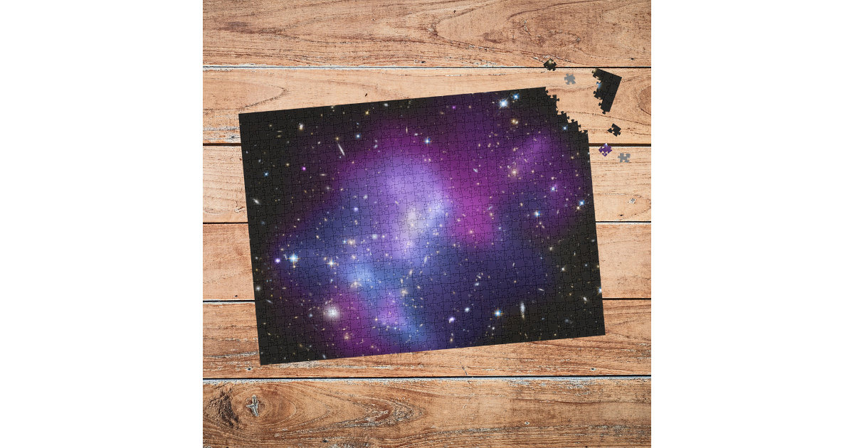 Purple Galaxy Celestial Space Photo Jigsaw Puzzle | Zazzle