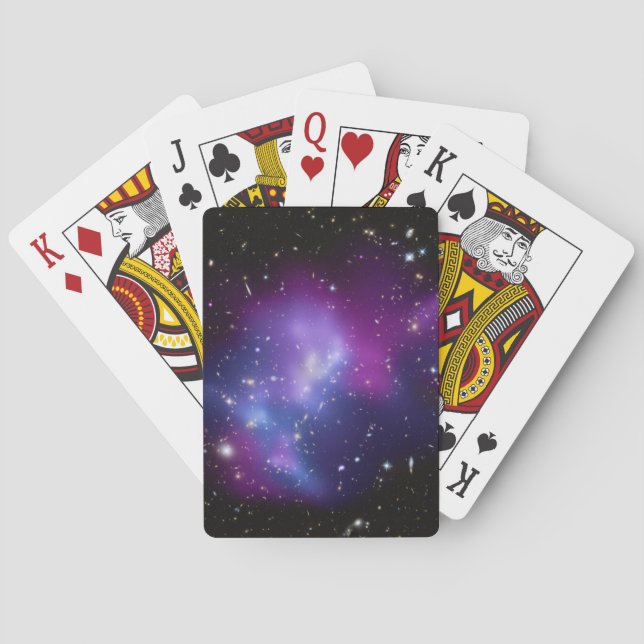 Purple Galaxy Celestial Space Photo Poker Cards (Back)