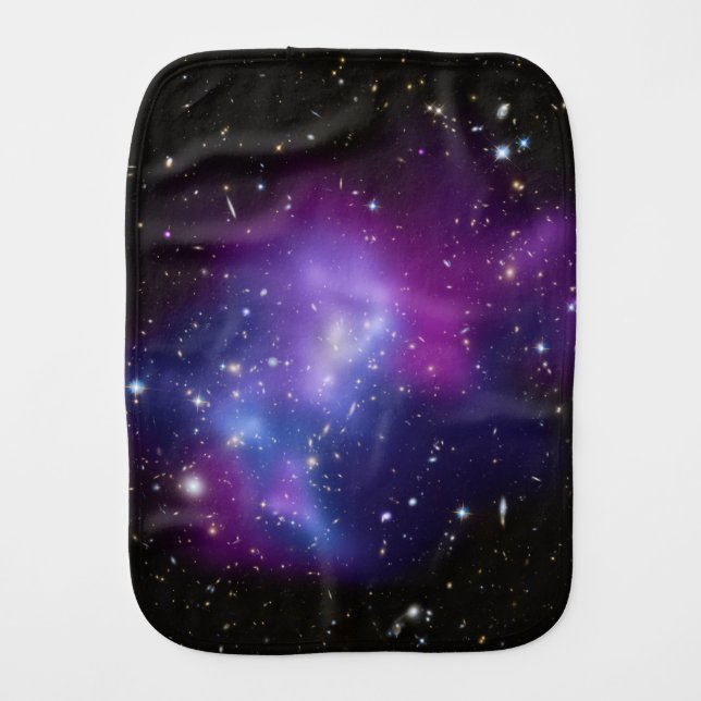 Purple Galaxy Cluster Burp Cloth (Front)