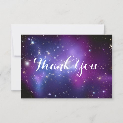Purple Galaxy Cluster Celestial Thank You Card