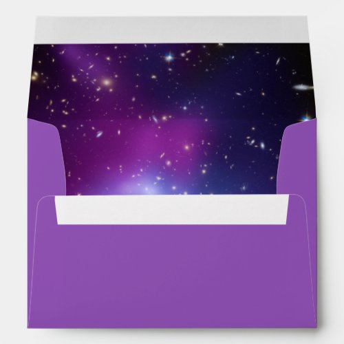 Purple Galaxy Cluster Elegant Celestial Envelope