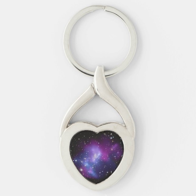 Purple Galaxy Cluster Keychain (Front)