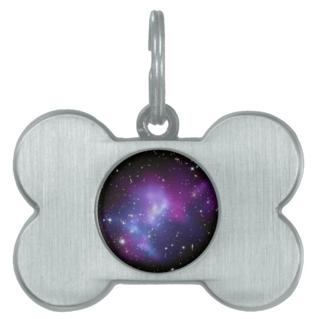 Purple Galaxy Cluster Pet Tag (Front)