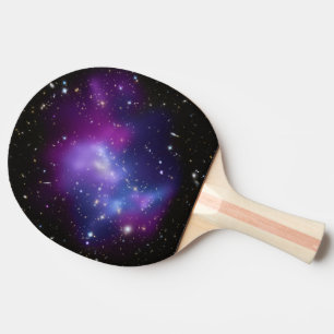 Purple Galaxy Cluster Ping-Pong Paddle