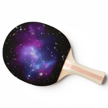 Purple Galaxy Cluster Ping-Pong Paddle