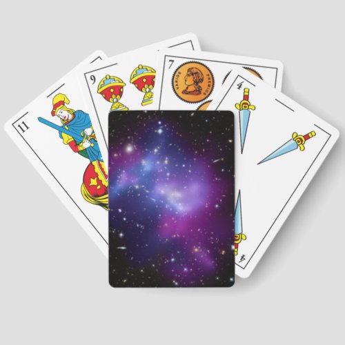 Purple Galaxy Cluster Spanish Playing Cards