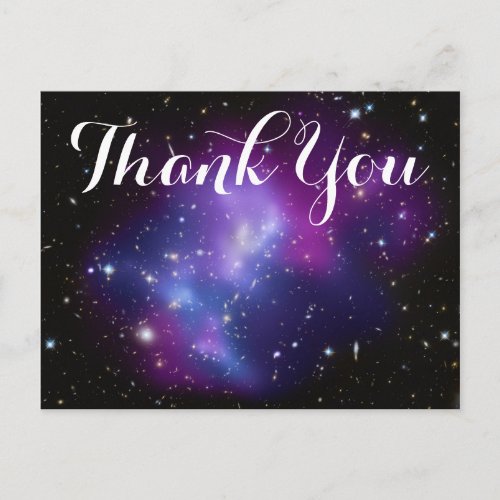 Purple Galaxy Cluster Thank You Postcard