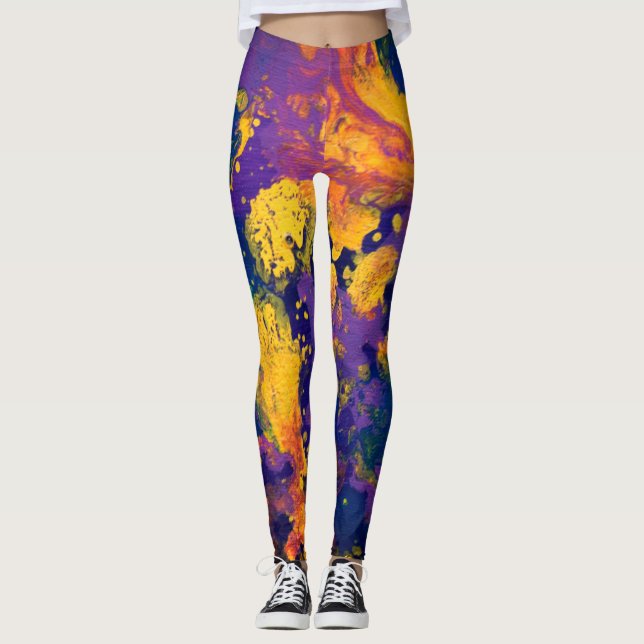 Purple Galaxy II Leggings (Front)
