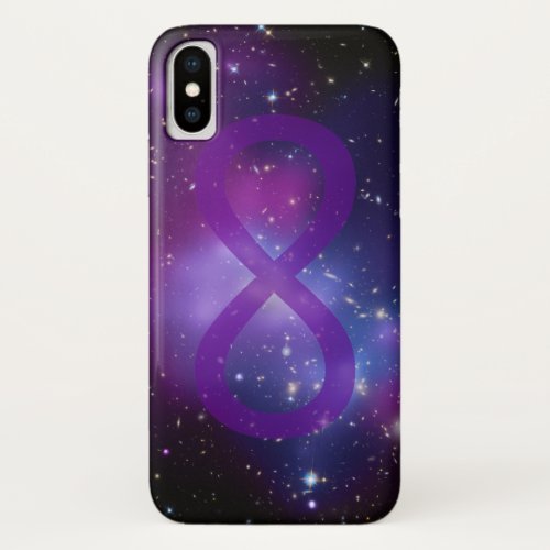 Purple Galaxy Infinity Symbol iPhone XS Case