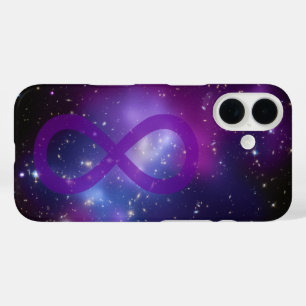 Purple Galaxy Infinity Symbol iPhone 16 Case