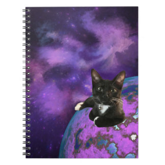 Purple Galaxy Kitty Notebook