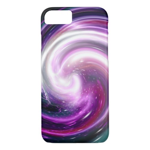 Purple Galaxy Nebula Twirl iPhone 87 Case