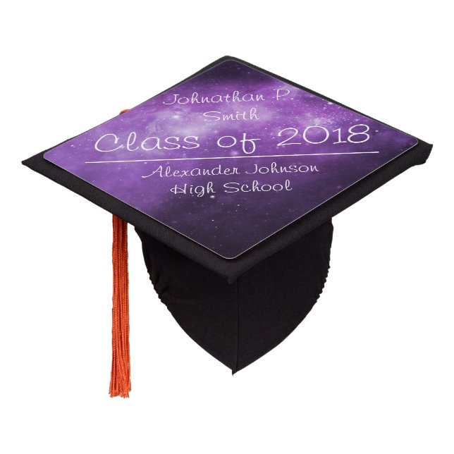 Purple Galaxy Outer Space Tassel Topper (Angled)