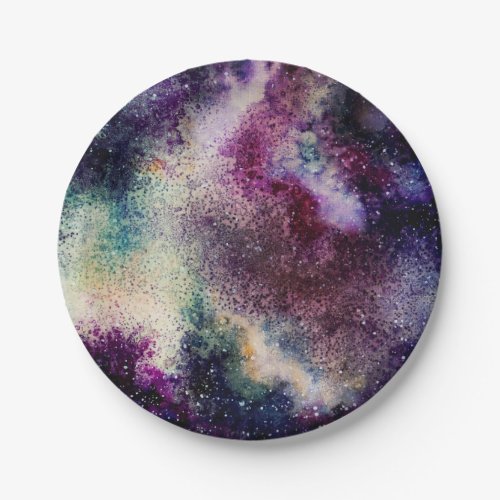 Purple Galaxy Paper Plates