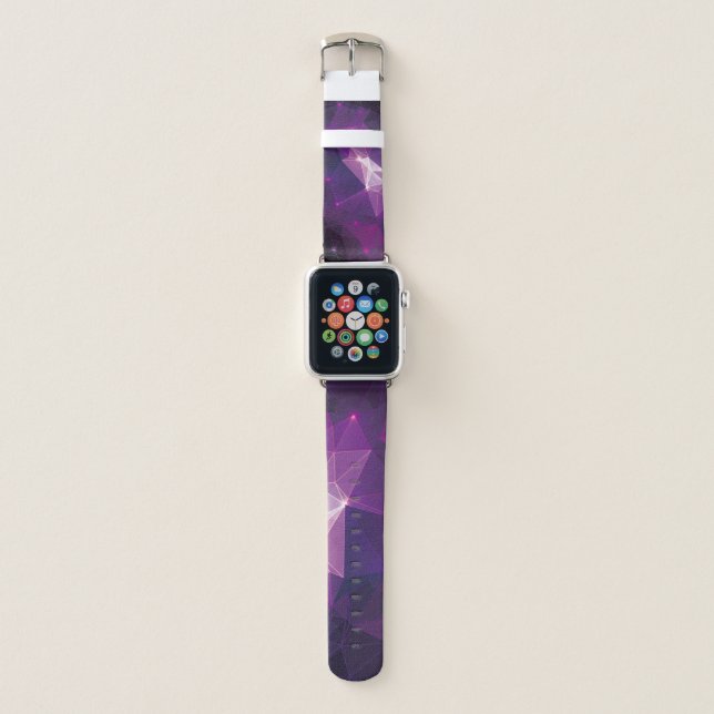 Purple galaxy pattern apple watch band (Front)