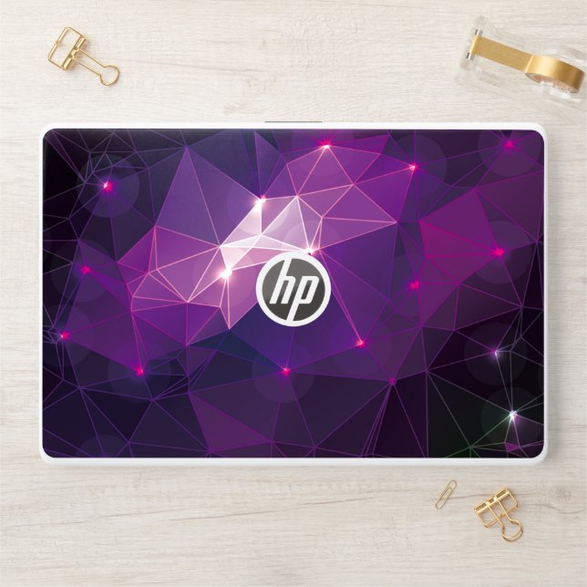 Purple galaxy pattern HP laptop skin (Desk)