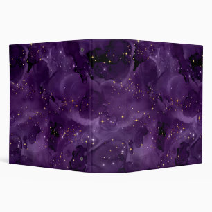 Purple Galaxy Series Design 8  3 Ring Binder