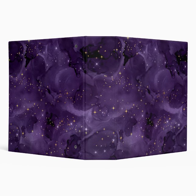 Purple Galaxy Series Design 8  3 Ring Binder (Background)