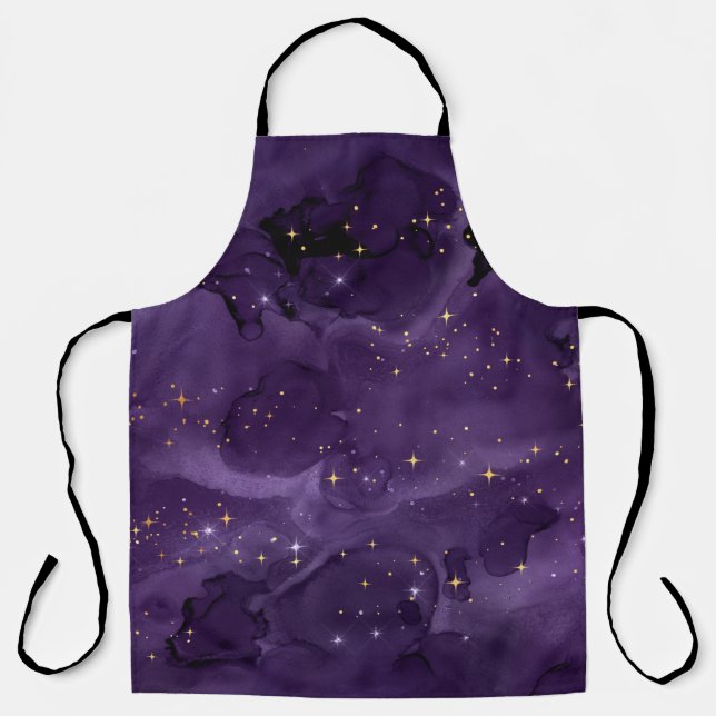 Purple Galaxy Series Design 8  Apron (Front)