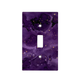 Purple Galaxy Series Design 8 Light Switch Cover
