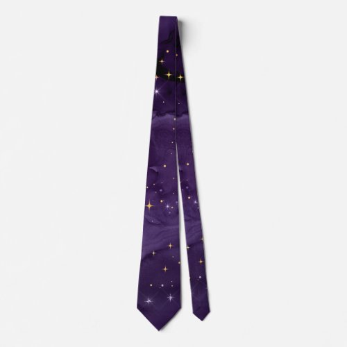Purple Galaxy Series Design 8 Neck Tie