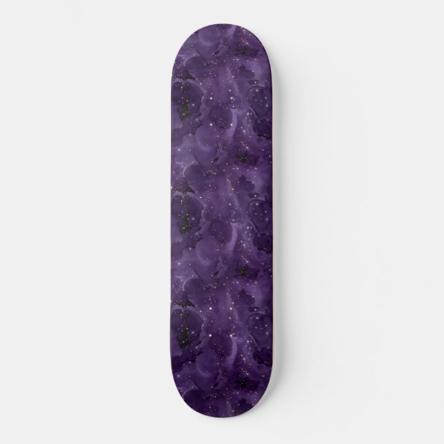 Purple Galaxy Series Design 8 Skateboard (Front)