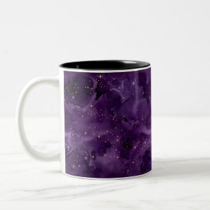 Purple Galaxy Series Design 8 Two-Tone Coffee Mug