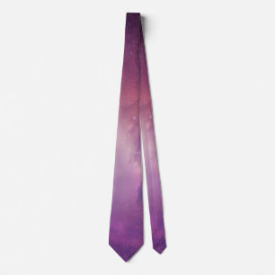Purple Galaxy With Constellations Tie